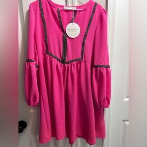Vibrant Pink Casual Dress